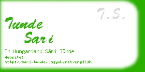 tunde sari business card